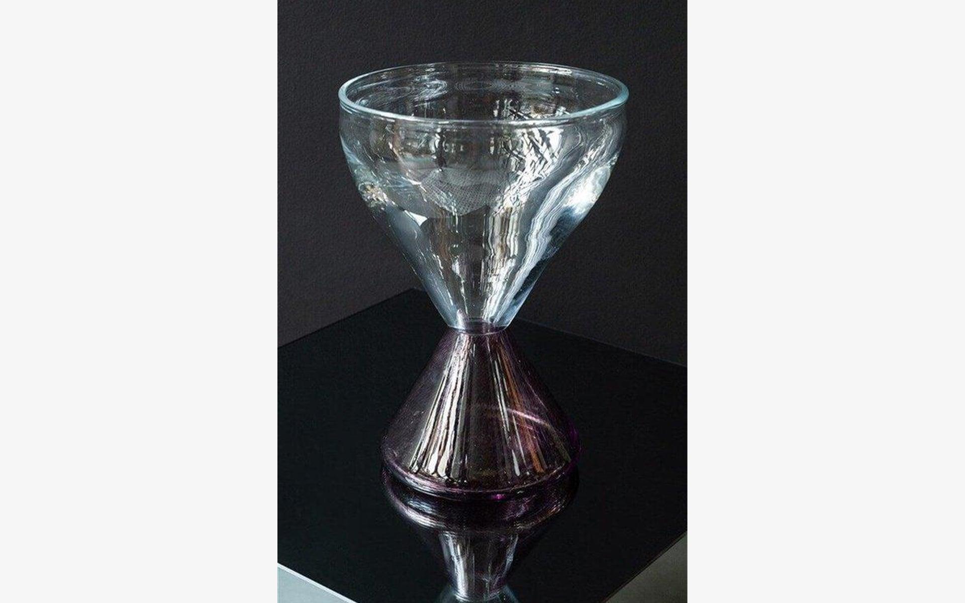 Purple Detailed Hourglass Design Vase - lagu - Vase