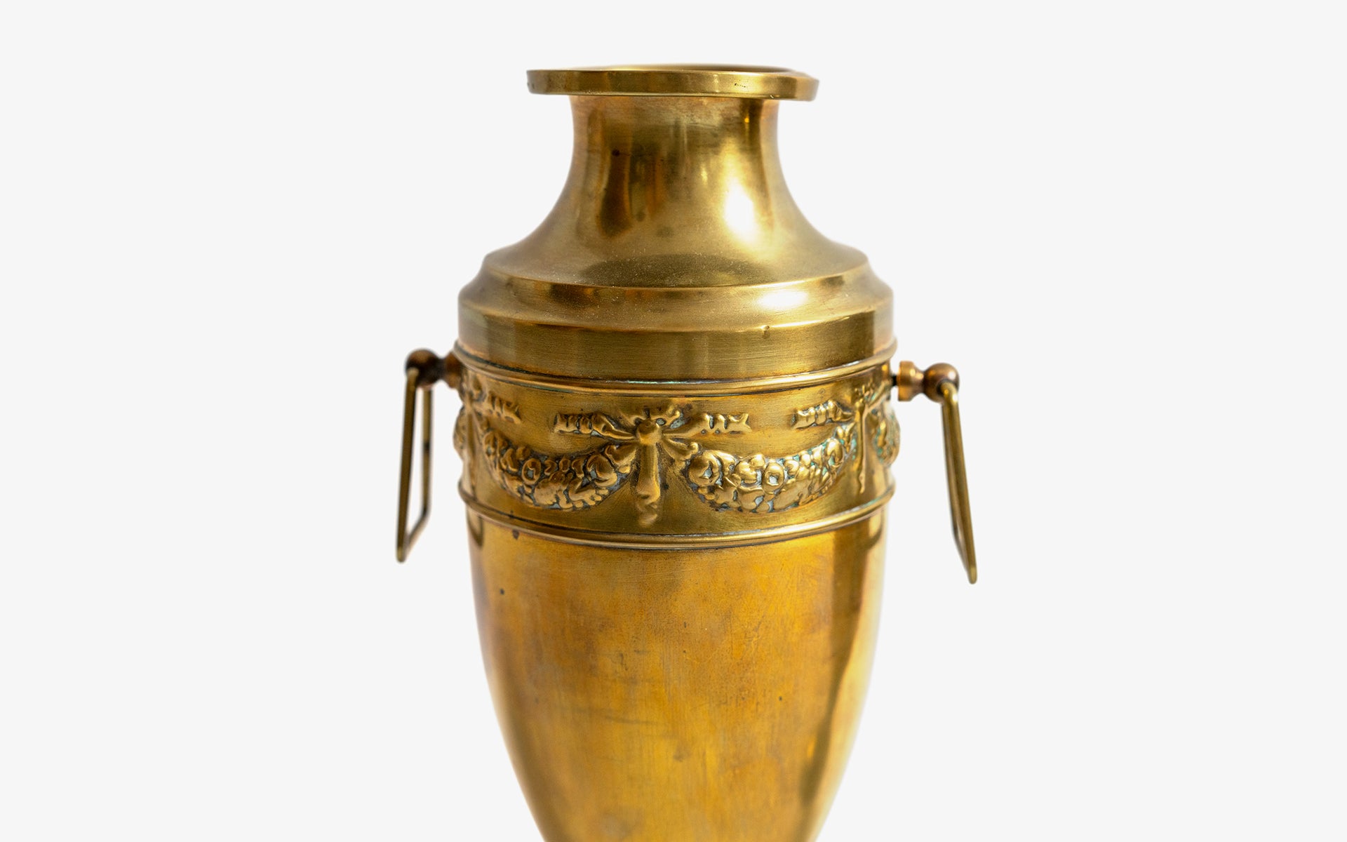 Double Brass Vase