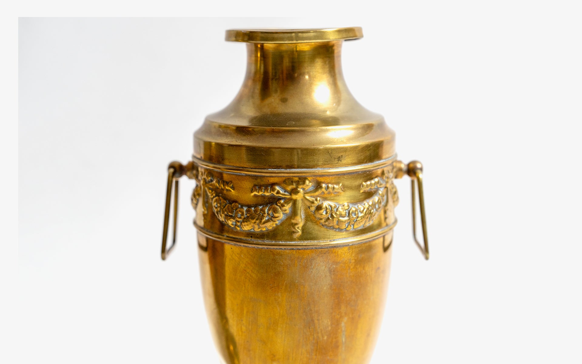 Double Brass Vase