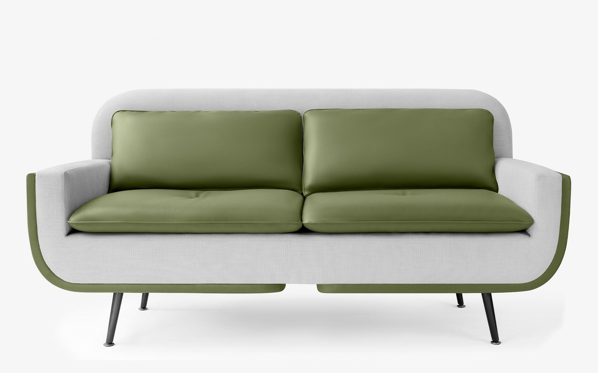 Up Two Seater Sofa Green - laguglobal